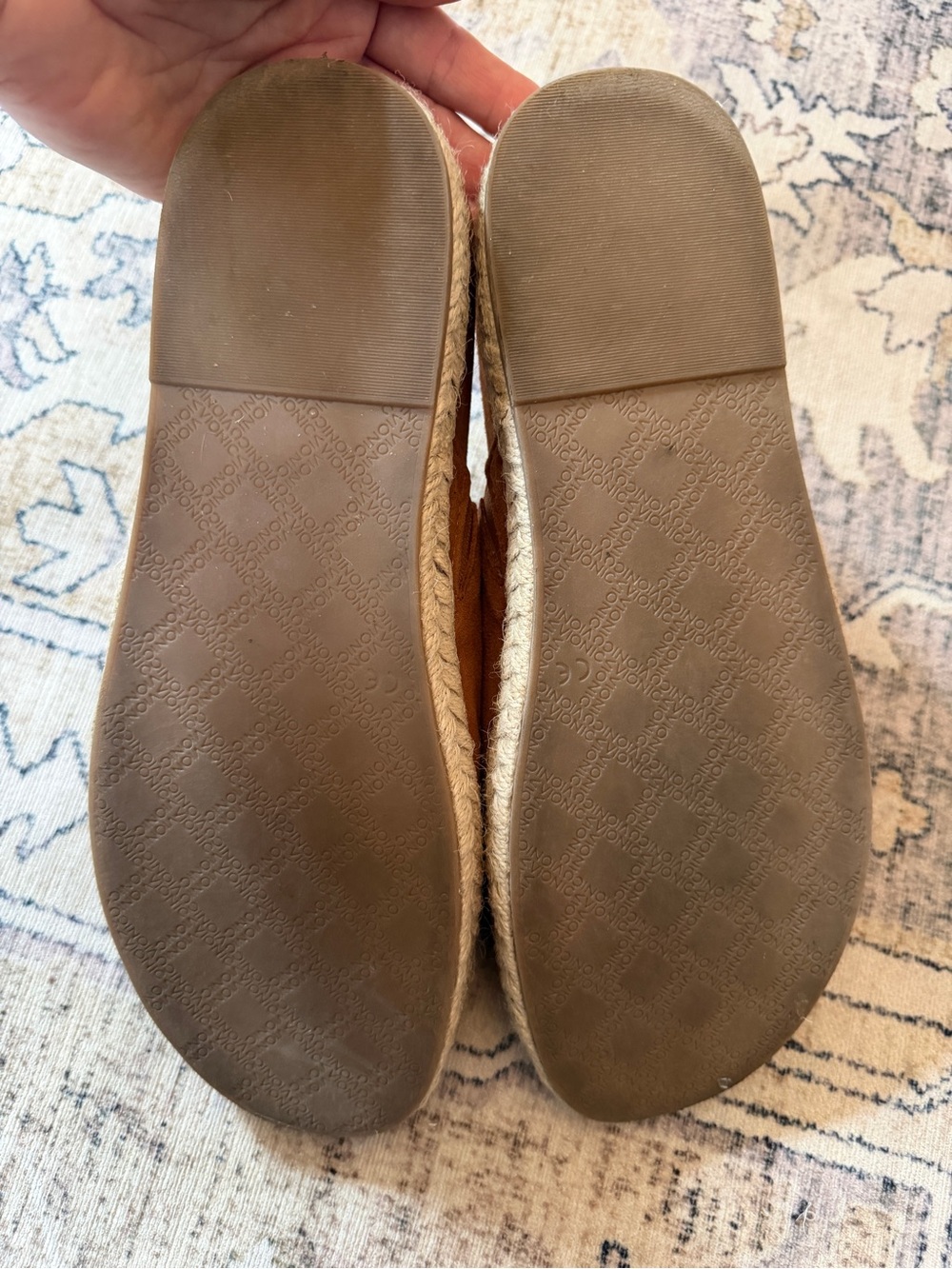 Vionic Brown Suede Double Buckle Espadrille Slide Sandals Size US 10 / EU 42 - Picture 2 of 7